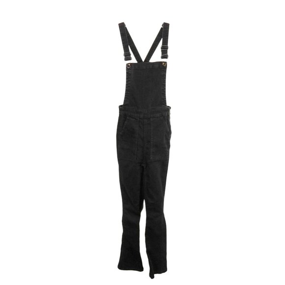 $239 MADEWELL Women's Black Denim Jean Overall XS Jumpsuit Boot Cut Cross Back - Picture 4 of 12